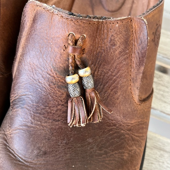 Ariat Brown Leather Clog Type Shoes 10B - Picture 5 of 6